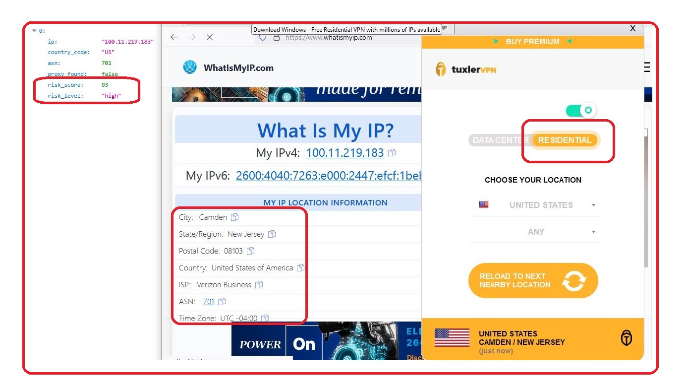 Detected Residential VPN